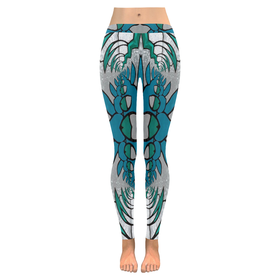 stained glass pattern 1aa Low Rise Leggings (Invisible Stitch) (Model L05)