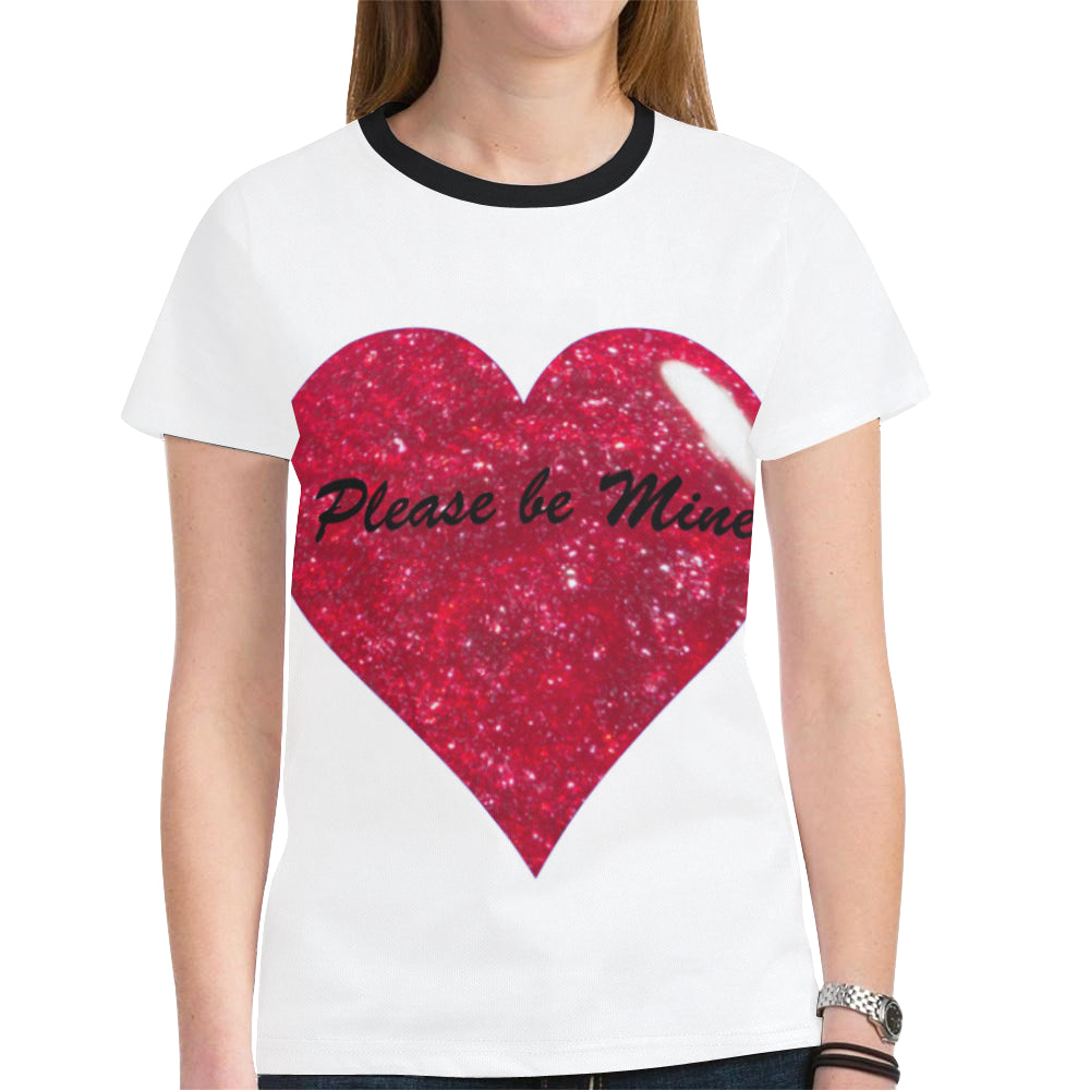 Please be Mine New All Over Print T-shirt for Women (Model T45)