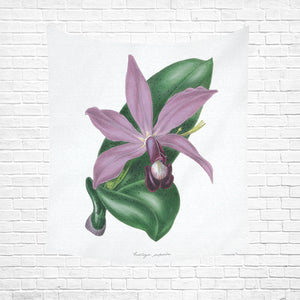 Cattleya Superba Cotton Linen Wall Tapestry 51"x 60"