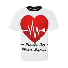 Load image into Gallery viewer, heart racing Men&#39;s All Over Print T-Shirt with Chest Pocket (Model T56)