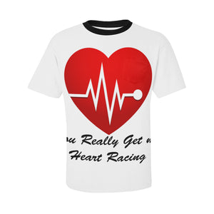 heart racing Men's All Over Print T-Shirt with Chest Pocket (Model T56)