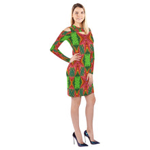 Load image into Gallery viewer, pattern 313 Cold Shoulder Long Sleeve Dress (Model D37)