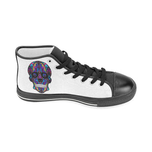 skull 4 Men’s Classic High Top Canvas Shoes (Model 017)