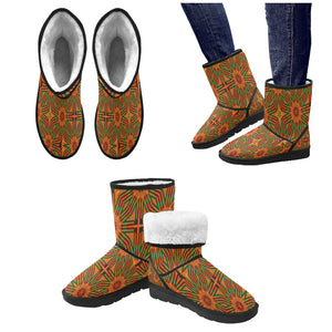 Kente 7 Custom High Top Unisex Snow Boots (Model 047)