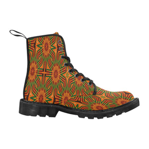 Kente 7 Martin Boots for Men (Black) (Model 1203H)