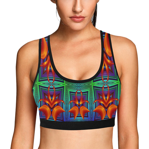 pattern 316 Women's All Over Print Sports Bra (Model T52)