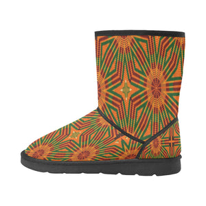 Kente 7 Custom High Top Unisex Snow Boots (Model 047)