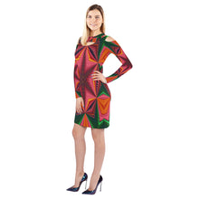 Load image into Gallery viewer, pattern 320 Cold Shoulder Long Sleeve Dress (Model D37)