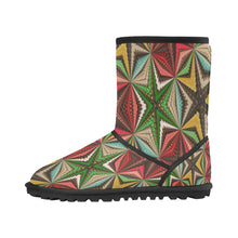 Load image into Gallery viewer, stained glass pattern 8 aa Custom High Top Kid&#39;s Snow Boots (Model 050)