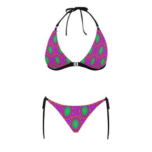 Load image into Gallery viewer, pattern 310 Buckle Front Halter Bikini Swimsuit (Model S08)