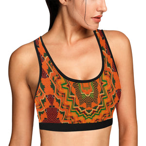 Kente 4 Women's All Over Print Sports Bra (Model T52)