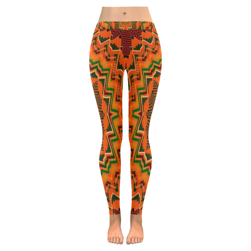 Kente 4 Low Rise Leggings (Invisible Stitch) (Model L05)