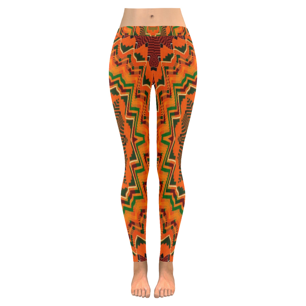 Kente 4 Low Rise Leggings (Invisible Stitch) (Model L05)