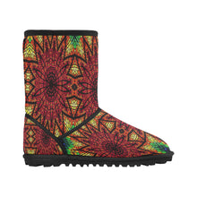 Load image into Gallery viewer, stained glass pattern 7 aa Custom High Top Kid&#39;s Snow Boots (Model 050)