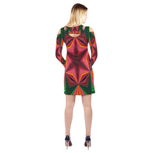 Load image into Gallery viewer, pattern 320 Cold Shoulder Long Sleeve Dress (Model D37)