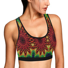 Load image into Gallery viewer, stained glass pattern 7 aa Women&#39;s All Over Print Sports Bra (Model T52)