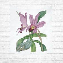 Load image into Gallery viewer, Laelia Anceps Cotton Linen Wall Tapestry 51&quot;x 60&quot;