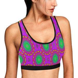 pattern 310 Women's All Over Print Sports Bra (Model T52)