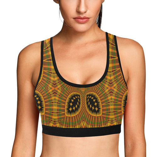 500 Women's All Over Print Sports Bra (Model T52)