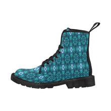Load image into Gallery viewer, pattern 300 Martin Boots for Women (Black) (Model 1203H)