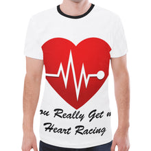 Load image into Gallery viewer, heart racing New All Over Print T-shirt for Men (Model T45)