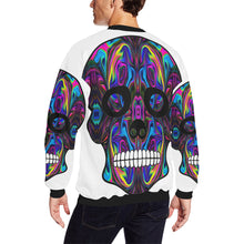 Load image into Gallery viewer, skull 4 Men&#39;s Oversized Fleece Crew Sweatshirt/Large Size(Model H18)