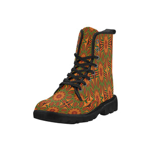 Kente 7 Martin Boots for Men (Black) (Model 1203H)