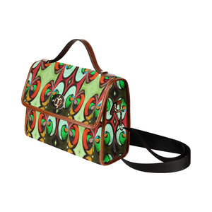 stained glass pattern 5 aa Waterproof Canvas Bag/All Over Print (Model 1641)