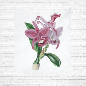 Cattleya Skinnerii Cotton Linen Wall Tapestry 51"x 60"