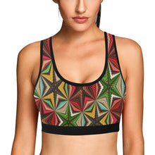 Load image into Gallery viewer, stained glass pattern 8 aa Women&#39;s All Over Print Sports Bra (Model T52)