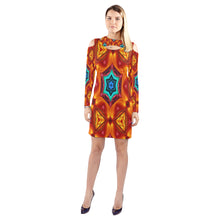 Load image into Gallery viewer, pattern 307 Cold Shoulder Long Sleeve Dress (Model D37)