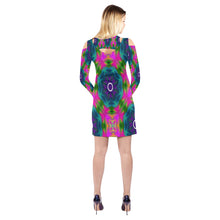 Load image into Gallery viewer, pattern 308 Cold Shoulder Long Sleeve Dress (Model D37)