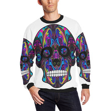 Load image into Gallery viewer, skull 4 Men&#39;s Oversized Fleece Crew Sweatshirt/Large Size(Model H18)