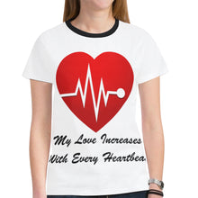 Load image into Gallery viewer, Love Increases New All Over Print T-shirt for Women (Model T45)