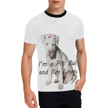 Load image into Gallery viewer, I&#39;m a Pit Bull 2 Men&#39;s All Over Print T-Shirt with Chest Pocket (Model T56)