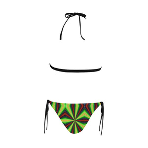 502 Buckle Front Halter Bikini Swimsuit (Model S08)