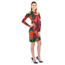 Load image into Gallery viewer, pattern 320 Cold Shoulder Long Sleeve Dress (Model D37)