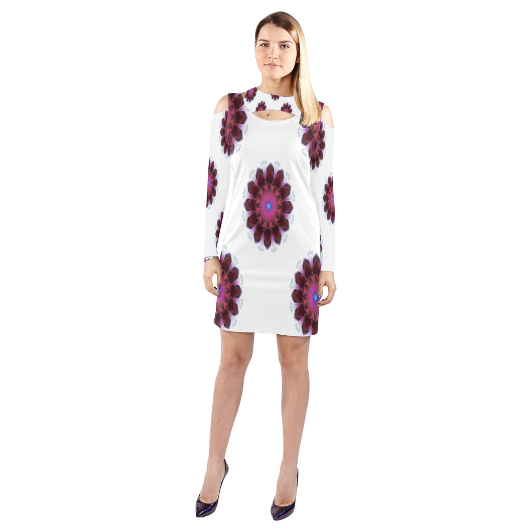 pattern 303 Cold Shoulder Long Sleeve Dress (Model D37)