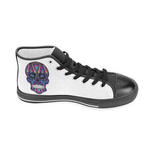 skull 3 Men’s Classic High Top Canvas Shoes (Model 017)