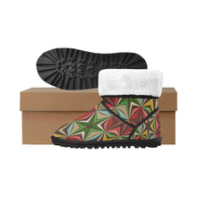 Load image into Gallery viewer, stained glass pattern 8 aa Custom High Top Kid&#39;s Snow Boots (Model 050)