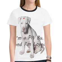 Load image into Gallery viewer, I&#39;m a Pit Bull 2 New All Over Print T-shirt for Women (Model T45)