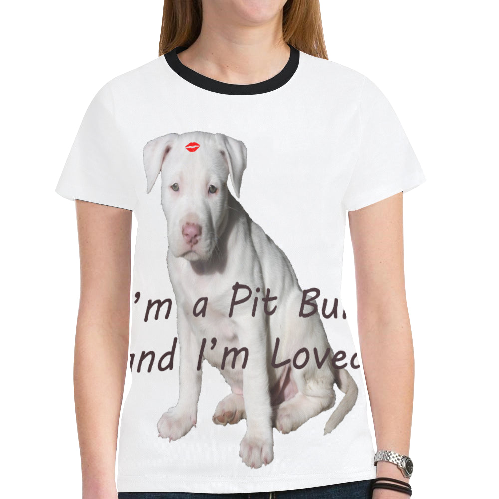 I'm a Pit Bull 2 New All Over Print T-shirt for Women (Model T45)