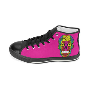 skull 11 Men’s Classic High Top Canvas Shoes (Model 017)