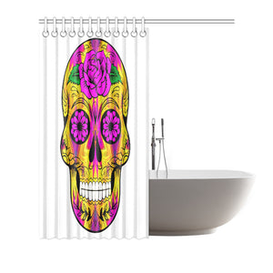 skull 10 Shower Curtain 72"x72"