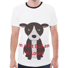 Load image into Gallery viewer, I&#39;m a Pit Bull New All Over Print T-shirt for Men/Large Size (Model T45)