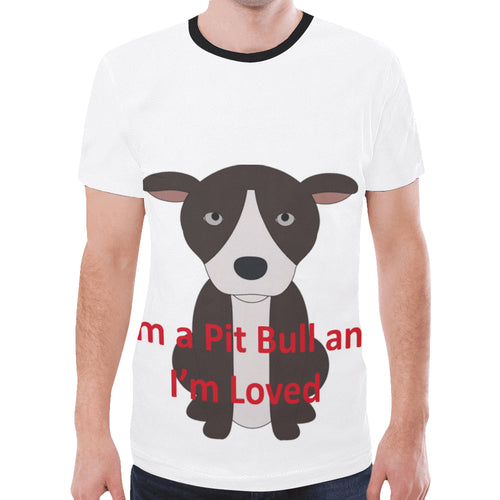 I'm a Pit Bull New All Over Print T-shirt for Men/Large Size (Model T45)