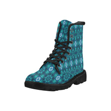 Load image into Gallery viewer, pattern 300 Martin Boots for Women (Black) (Model 1203H)
