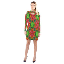 Load image into Gallery viewer, pattern 313 Cold Shoulder Long Sleeve Dress (Model D37)