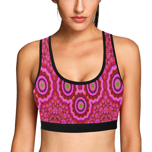 pattern 314 Women's All Over Print Sports Bra (Model T52)