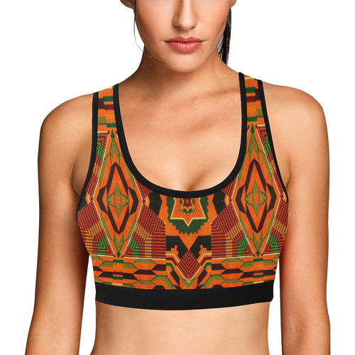 Kente 6 Women's All Over Print Sports Bra (Model T52)